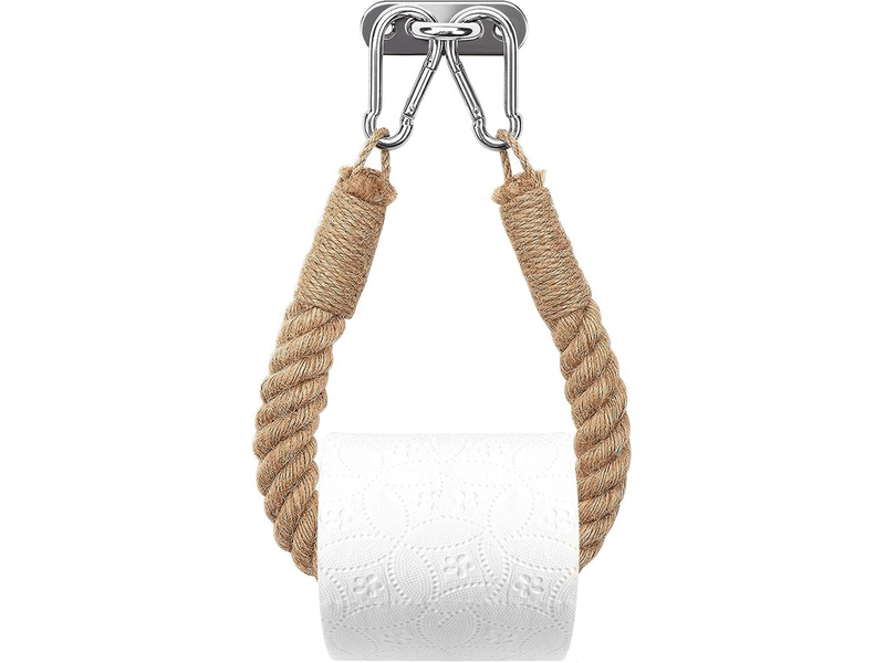  Porte-papier toilette en corde de chanvre, porte-serviettes pour salle de bain et cuisine (jaune)  - Conforama A