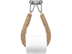Porte-papier toilette en corde de chanvre, porte-serviettes pour salle de bain et cuisine (jaune)