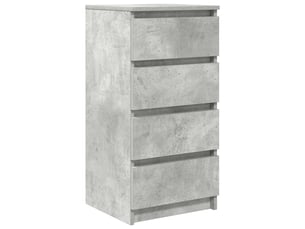 Buffet - bahut - meuble de rangement gris béton 37,5x35x76 cm bois d'ingénierie