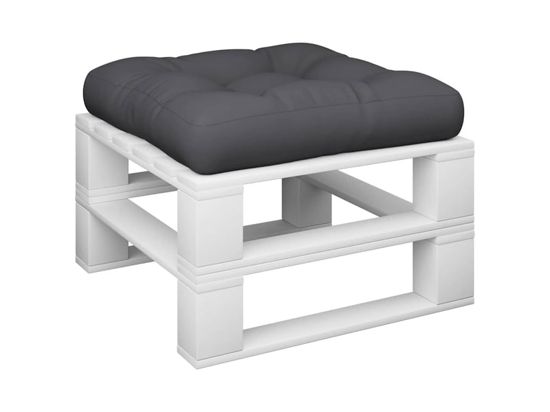  Coussin de palette, coussin de chaise, coussin de canapé noir 60x61,5x10 cm tissu cf55413  - Conforama C