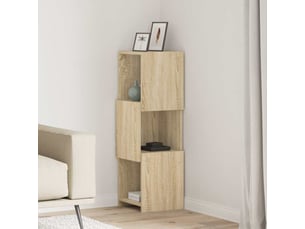 Meuble d'angle, meuble de rangement salon 30,5x30x95cm bois d'ingénierie chêne sonoma