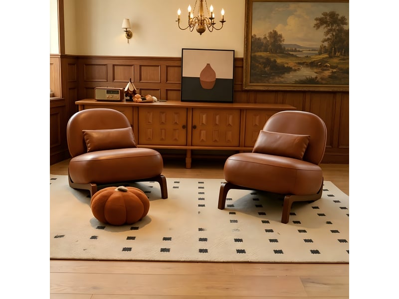  Fauteuil d'appoint blanc - chaise lounge sans accoudoirs en velours avec pieds en bois massif pour salon et chambre  - Conforama C