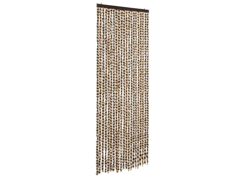  Rideau anti-mouches, moustiquaire beige et marron 90x200 cm chenille cf43501  - Conforama A