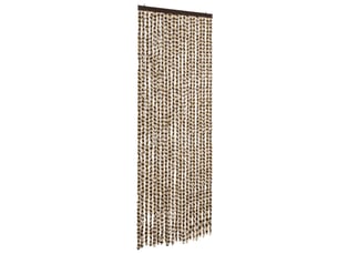 Rideau anti-mouches, moustiquaire beige et marron 90x200 cm chenille cf43501