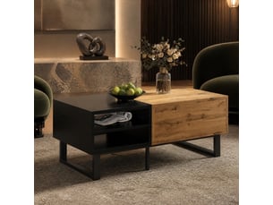 Table basse rectangulaire coloris bicolore <strong>MAISENTIEL</strong> <strong></strong> - 50 cmx100 cm