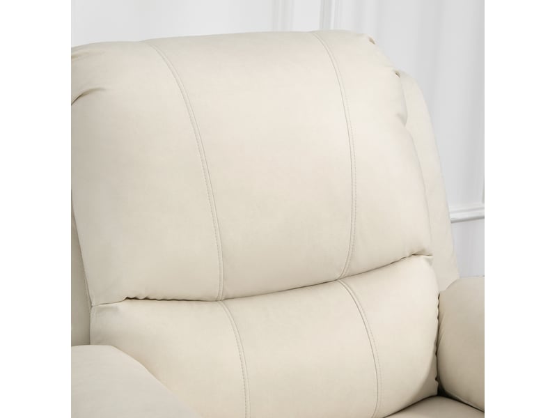  Fauteuil relax inclinable manuel avec repose-pieds, pivotant et basculant, ressorts ensachés,beige  - Conforama E