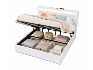 Lit coffre 180x200 cm    coloris blanc
