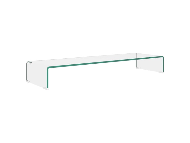  Meuble tv - banc tv - meuble de rangementpour moniteur 100x30x13 cm verre transparent  - Conforama A