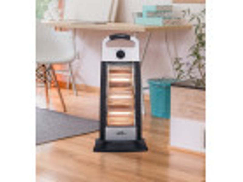  Fabrilamp candente chauffage radiant 1 200 w, 3 puissances, oscillant, noir et argenté, 62 × 28 × 24 cm 202331278 - Conforama D