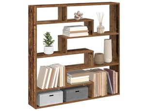 Étagère cube murale 7 compartiments vieux bois bois ingénierie cf41354