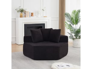 Fauteuil fixe  <strong></strong> Tissu noir