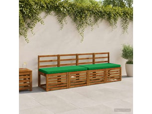 Lot de 2 coussins de banc, coussins d'assise vught 100 % polyester vert cf58193