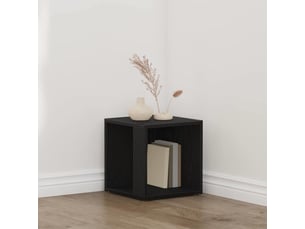 Étagères d'angle 33 x 33 x 34,5 cm bois d'ingénierie chêne noir
