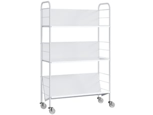 Bibliotheque coloris blanc 3 étagère(s) <strong>MEULVA</strong> <strong></strong> - 69 cm x 108 cm