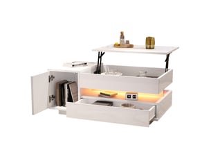 Table basse rectangulaire coloris blanc <strong>HAUSS SPOLE</strong> <strong></strong> - 50 cmx90 cm