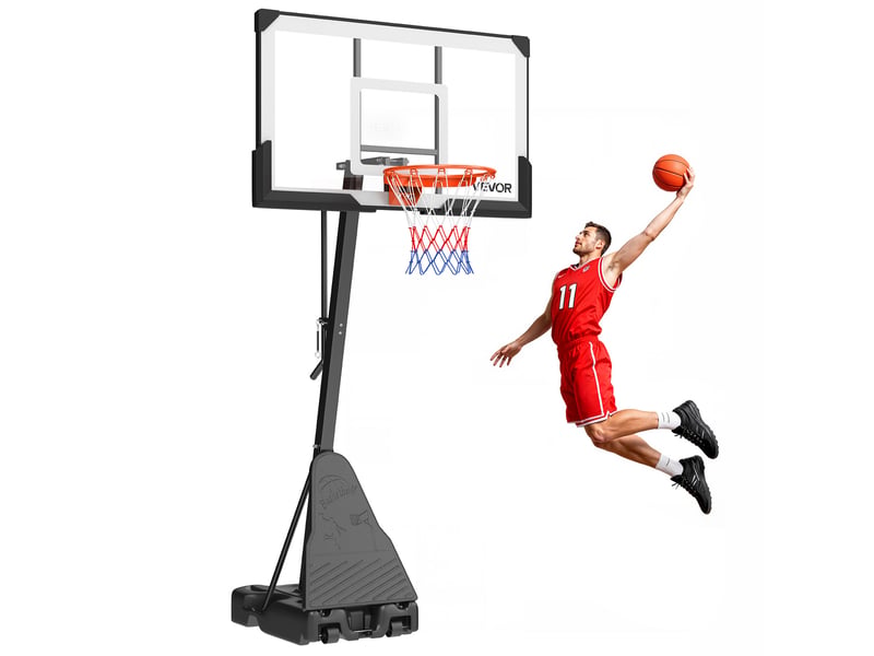  Vevor panier de basket-ball sur pied avec roues hauteur réglable 2,3-3,05 m  - Conforama A