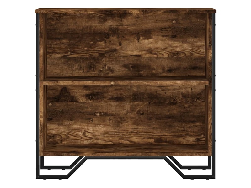  Bibliothèque, étagère de rangement chêne fumé 80x31x74,5 cm bois d'ingénierie  - Conforama D