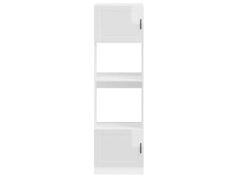Meuble de rangement, armoires de four porto blanc brillant bois d'ingénierie - Conforama D