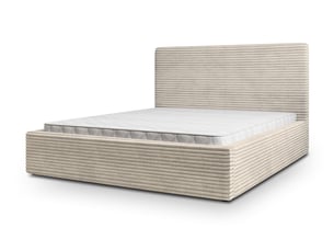Lit coffre 180x200 cm <strong>MASSENO</strong> <strong></strong> coloris beige