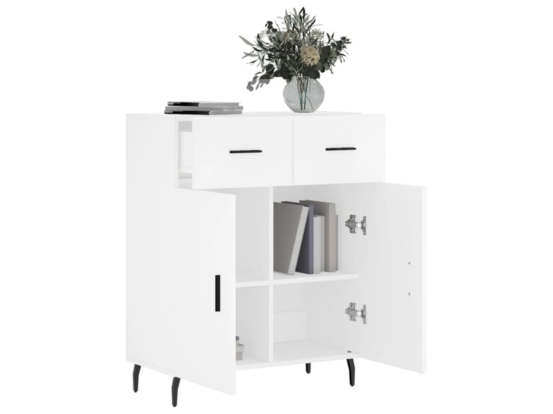  Buffet - bahut - meuble de rangement blanc 69,5x34x90 cm bois d'ingénierie  - Conforama D