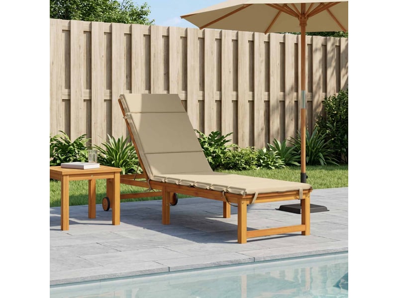  Coussin de transat, coussin pour bain de soleil gemert 100 % polyester beige 200 x 60 x 3 cm cf56110  - Conforama B