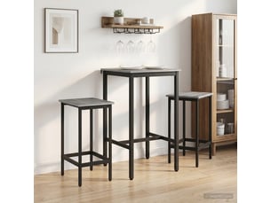 Lot de 2 tabouret de bar, chaise de bar sonoma gris 40x32x74 cm shl36050