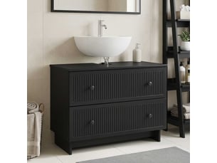 Meuble sous lavabo de salle de bain ede noir 82 x 41 x 59 cm cf64880