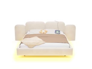 Lit coffre 180x200 cm ARTBEDDING coloris beige