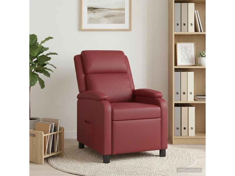 Vidaxl fauteuil inclinable bordeaux simili cuir - Conforama B