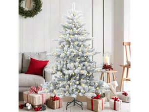 Sapin de noël, arbre de noël artificiel à branches articulées blanc 150 cm shl8796