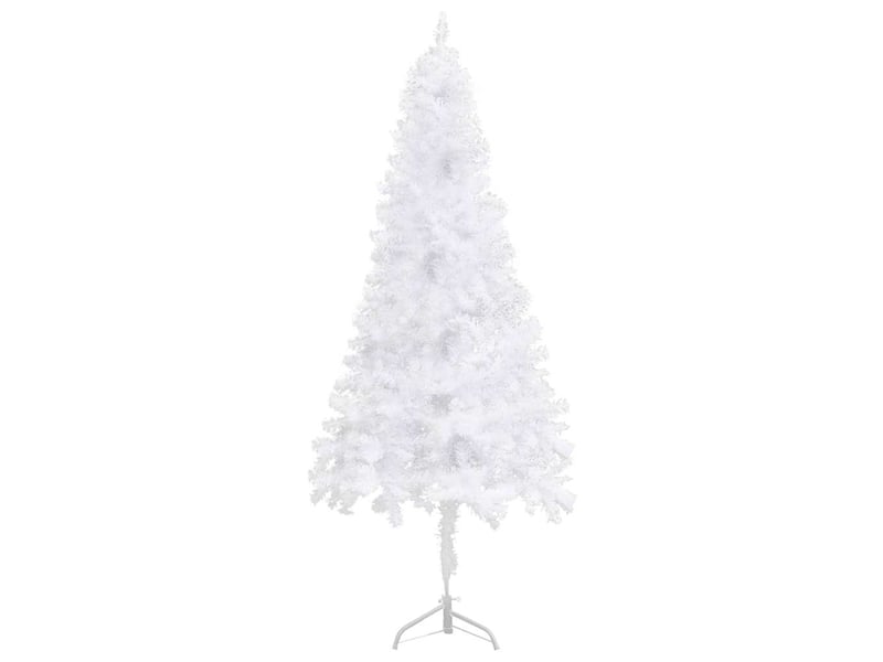  Sapin de noël artificiel, arbre de noël d'angle blanc 240 cm pvc  - Conforama C