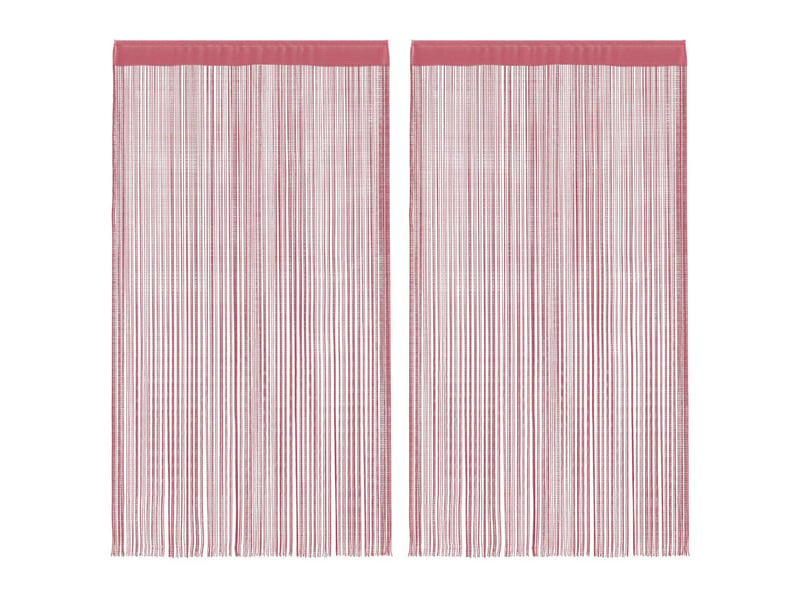  Lot de 2 rideaux en fils, rideau de porte 140 x 250 cm rose cf43850  - Conforama A