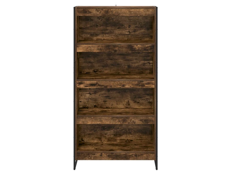 Bibliothèque, armoire à livres 80 x 30 x 155 cm bois d'ingénierie chêne fumé - Conforama E