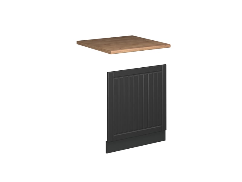  Vicco façade, gris foncé, 60cm , pt chêne  - Conforama A