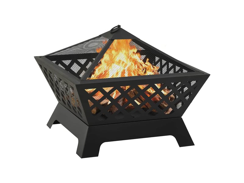  Brasero exterieur, foyer camping avec tisonnier 64 cm xxl acier  - Conforama A