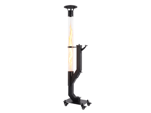 Zmh poêle à granulés mobile 6kw chauffage extérieur décoratif pour jardin balcon et terrasse