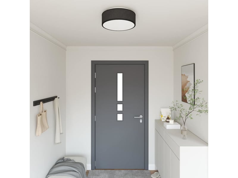  Lampe de plafond, plafonnier noir 38x38x13,5 cm tissu shl8206  - Conforama B