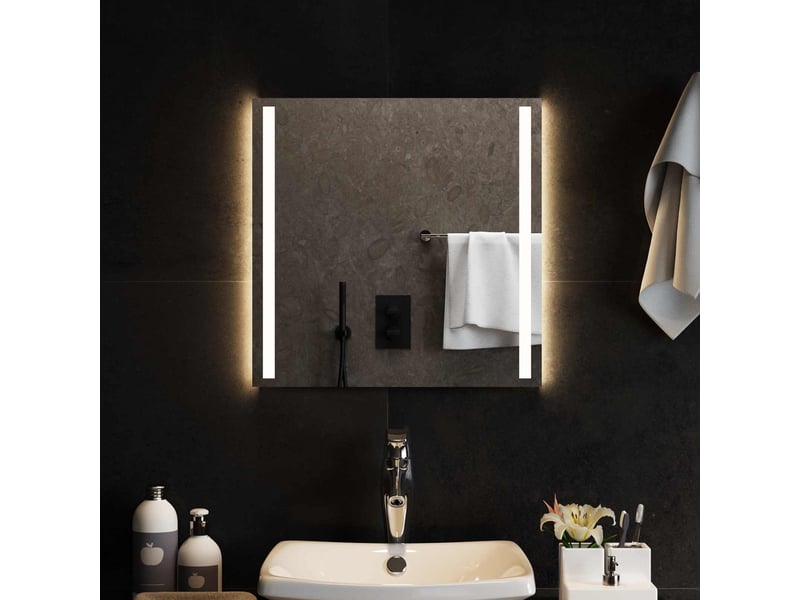  Miroir de salle de bain, miroir de toilette led transparent 50 x 50 cm verre trempé cf62586  - Conforama C