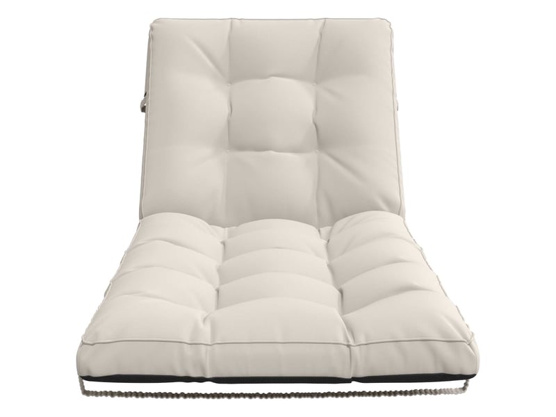 Coussin de transat, coussin pour bain de soleil vianen 100 % polyester blanc 200 x 80 x 8 cm cf56267 - Conforama D