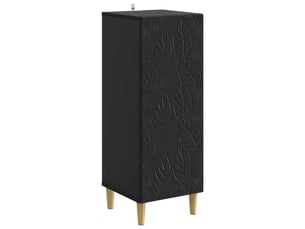 Buffet - bahut - meuble de rangement noir 33 x 34,5 x 90 cm bois d'ingénierie