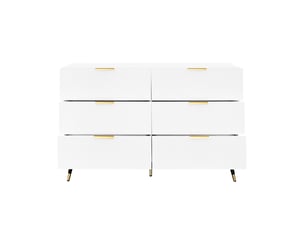Buffet 0 porte(s) 6 tiroir(s) - 40 cm coloris blanc