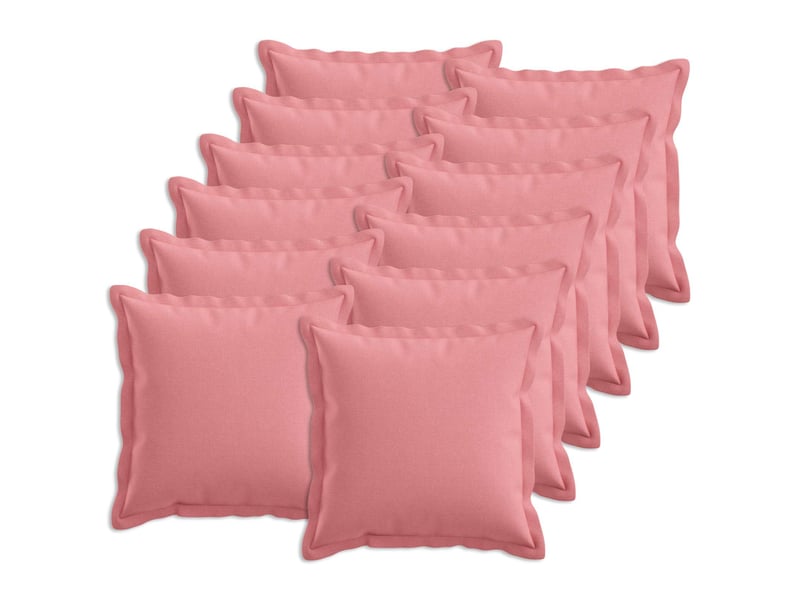  Lot de 12 coussins avec oreiller, coussins décoratifs houten rose lin synthétique cf51014  - Conforama B