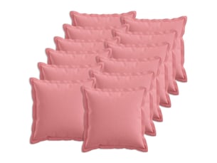 Lot de 12 coussins avec oreiller, coussins décoratifs houten rose lin synthétique cf51014