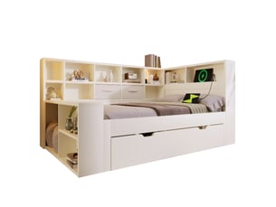 Lit gigogne 90x190 cm HAVRYA coloris blanc