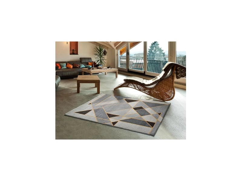  Tapis atticgo leo gris rectangulaire moderne - polypropylène et jute 12183 - Conforama D