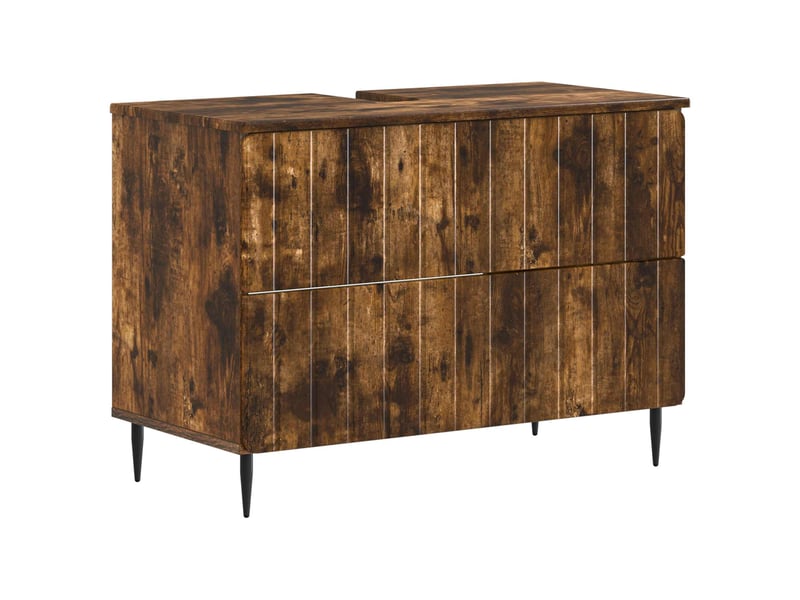Ensemble de 2 meubles de salle de bain zwolle chêne fumé cf63231 - Conforama D