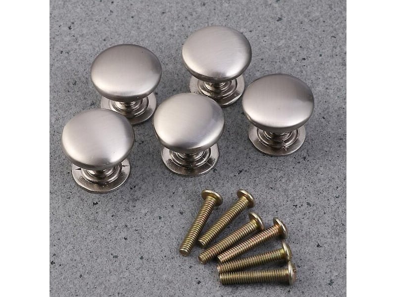  5 boutons de porte ronds solides à trou unique  - Conforama C