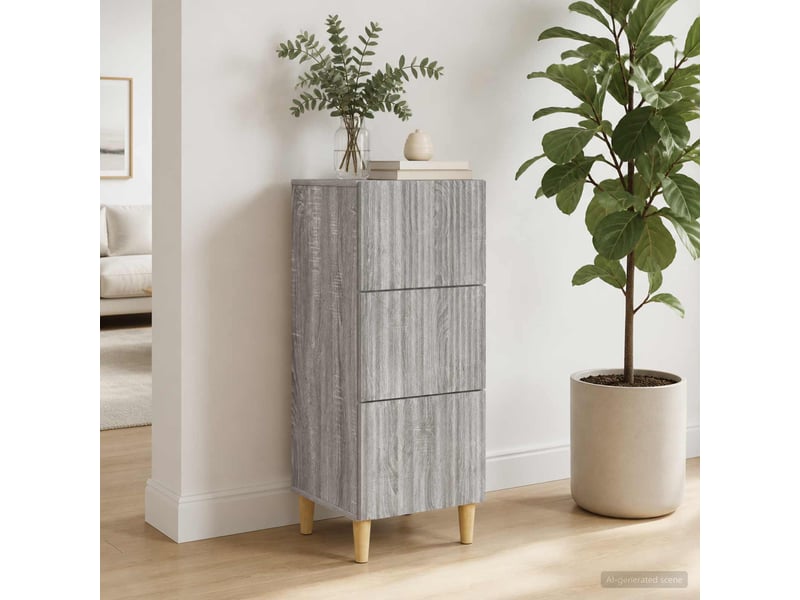  Armoire de rangement bureau, armoire à tiroirs sonoma gris 33 x 34,5 x 90 cm shl4682  - Conforama D