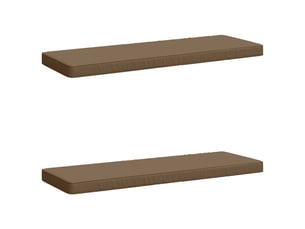 Lot de 2 coussins de banc, coussins d'assise vught 100 % polyester taupe cf58142