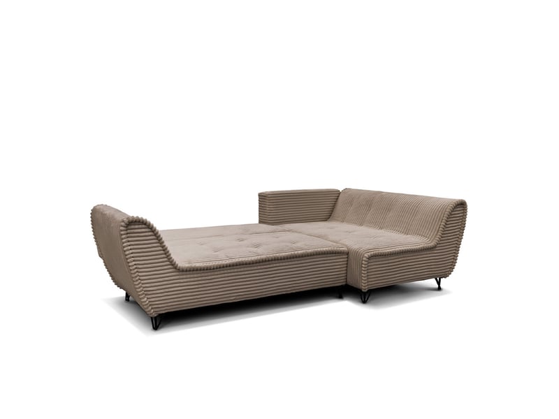 Canapé taormina - velours côt. Taupe - angle d - convert. - 4 pl 3CA59.AM.4AC.D.05 - Conforama E